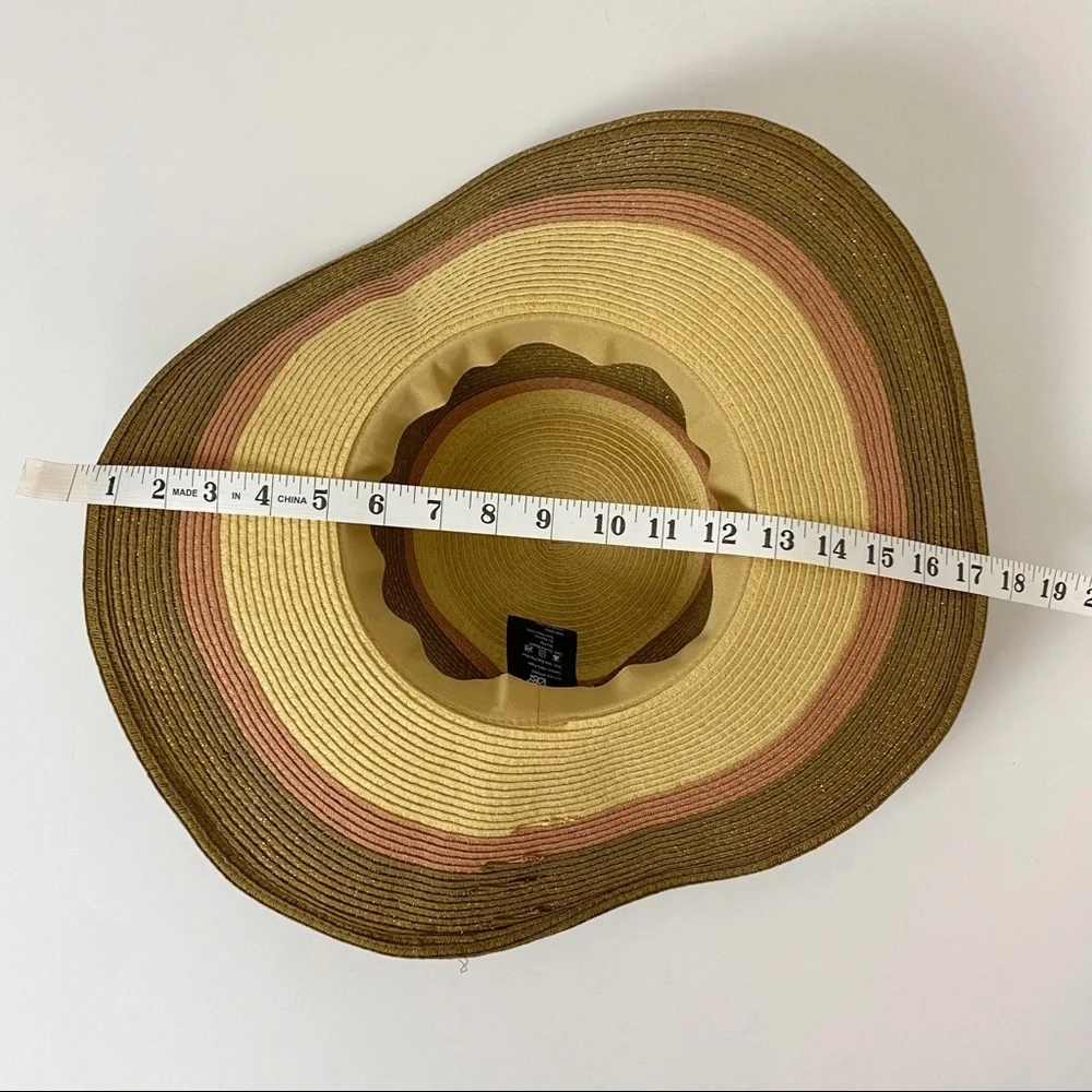 D&Y Wide Brim Sun Hat Woven 100% Paper Raffia Boho Beach Day